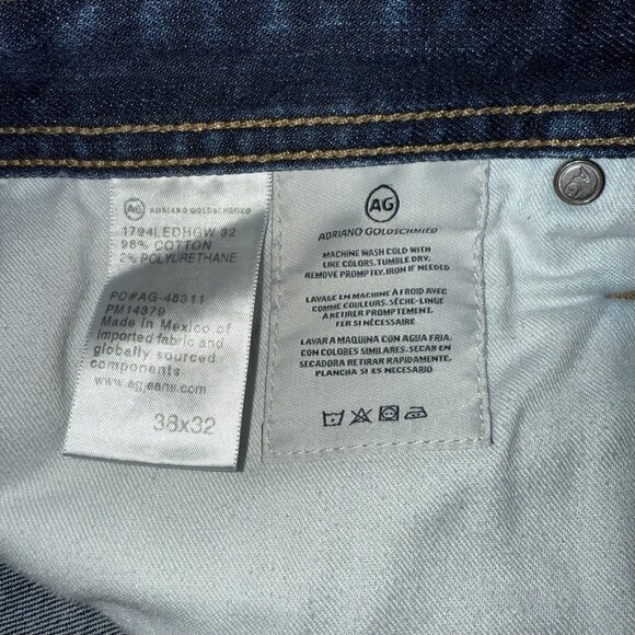 Mens AG Adriano Goldschmied Jeans The Everett Blue Denim Size 38x 28 - Picture 3 of 7
